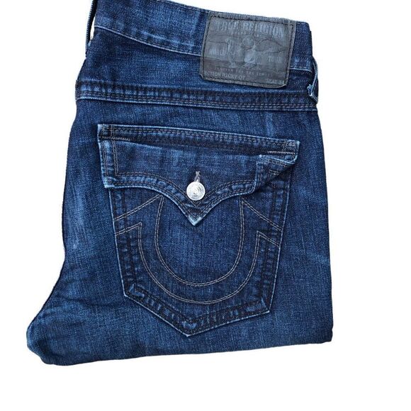 Vintage True Religion Jeans Size 36 RICKY QT Blue - Picture 4 of 10